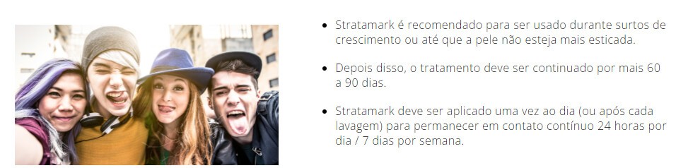 Stratamark Prevenção E Tratamento De Estrias Durante Surtos De Crescimento